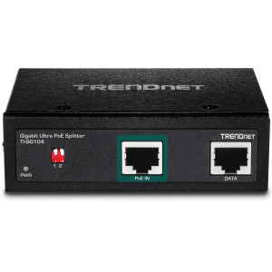 TRENDnet TI-SG104 Industrial Gigabit UPoE Splitter, IEEE 802.3bt compatible, supports 12V, 16V, 24V or 48V devices